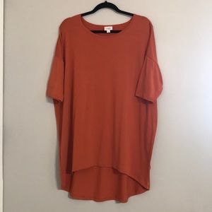 Solid Burnt Orange LuLaRoe Perfect T in Large